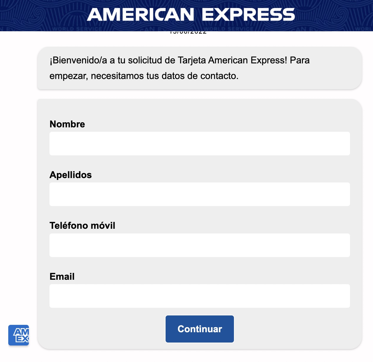formulario american express renfe