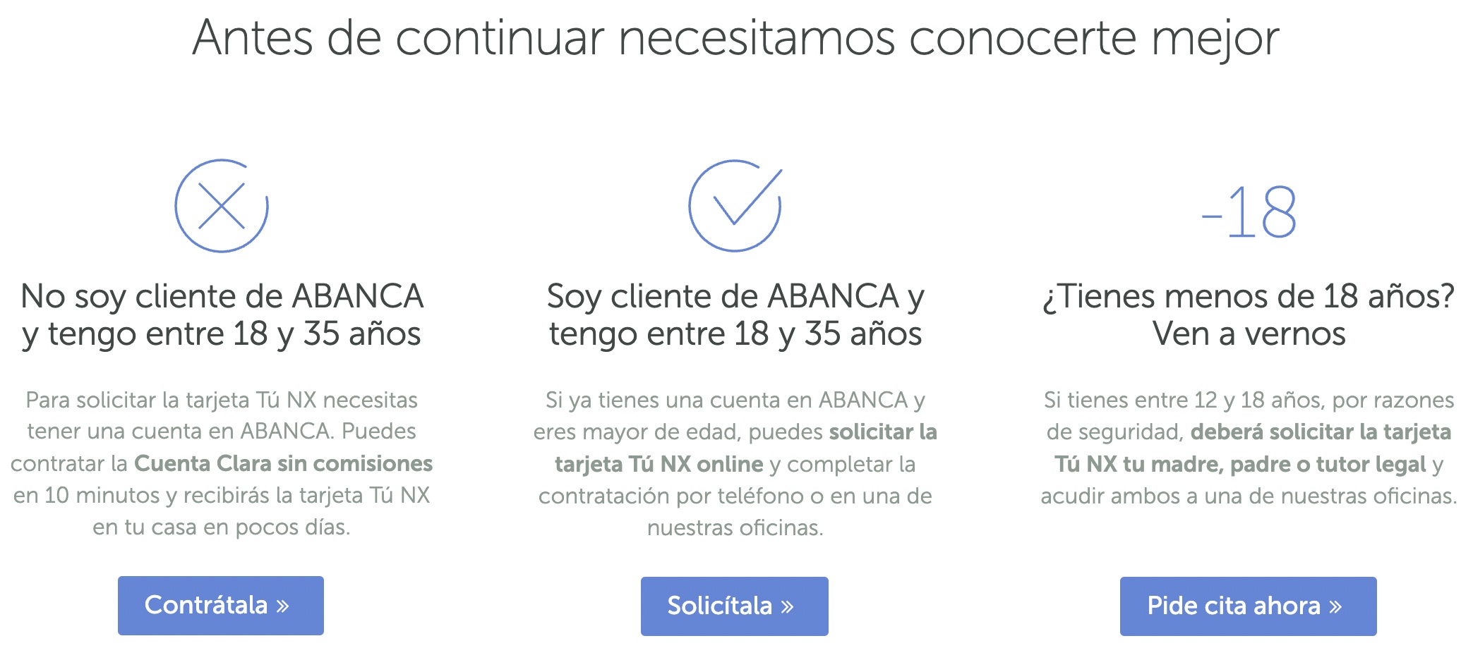 solicitar tarjeta Tú NX