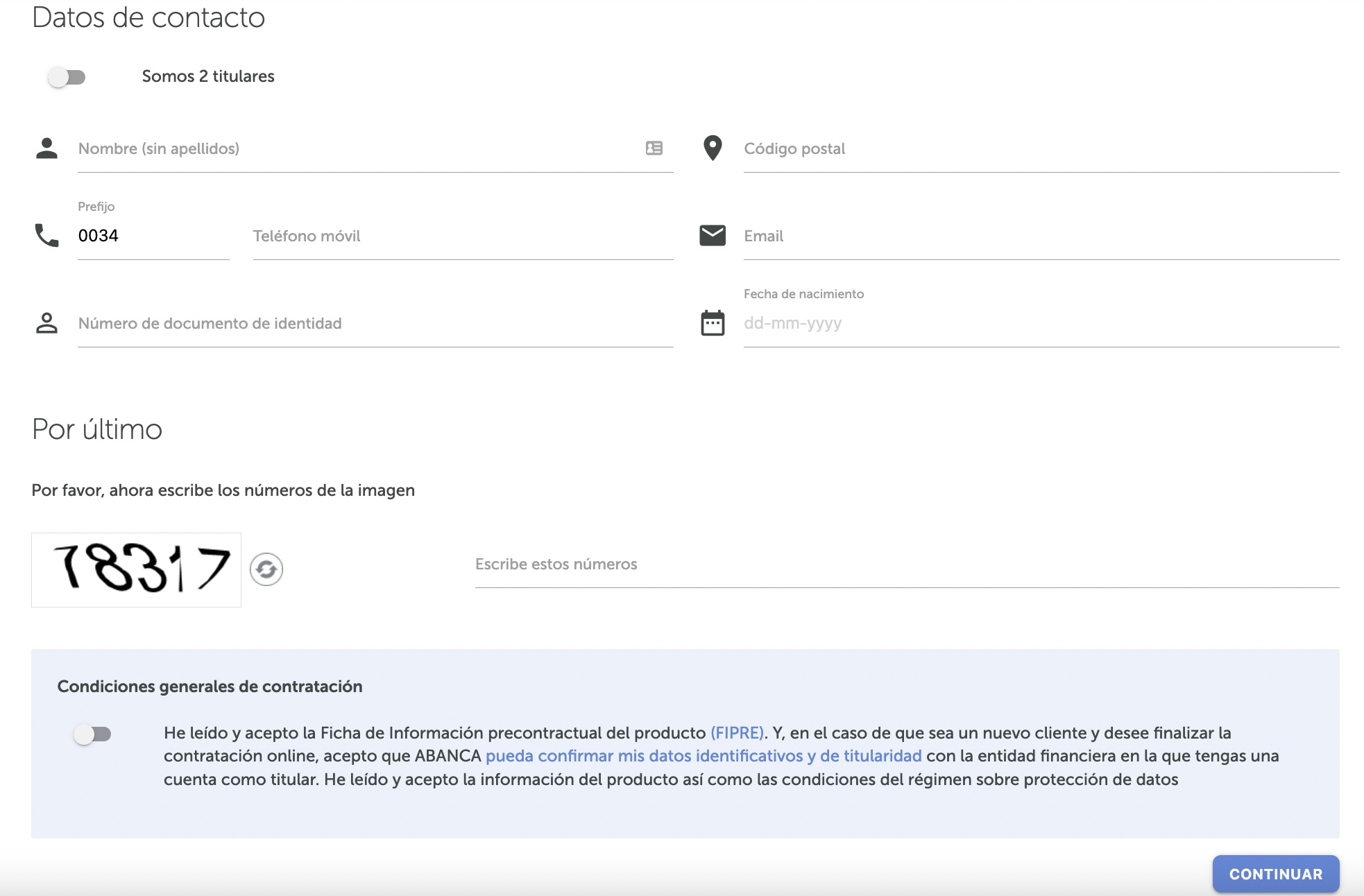 solicitud tarjeta joven Tú NX Abanca